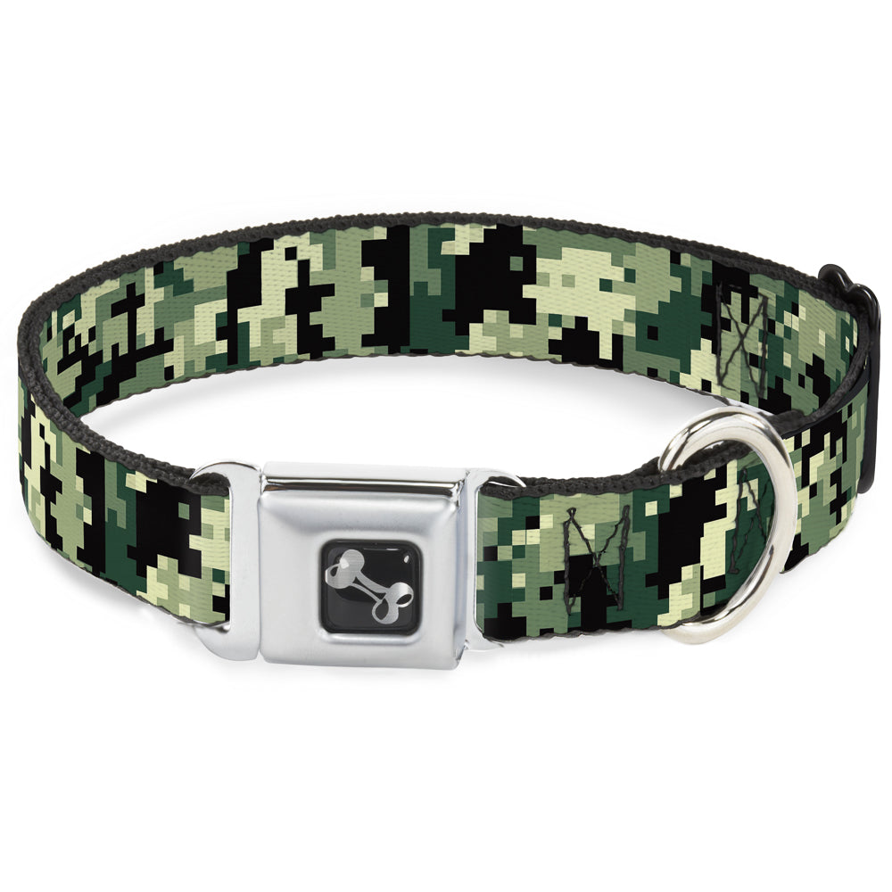Dog Bone Seatbelt Buckle Collar - Digital Camo Seatbelt Buckle Collars Buckle-Down