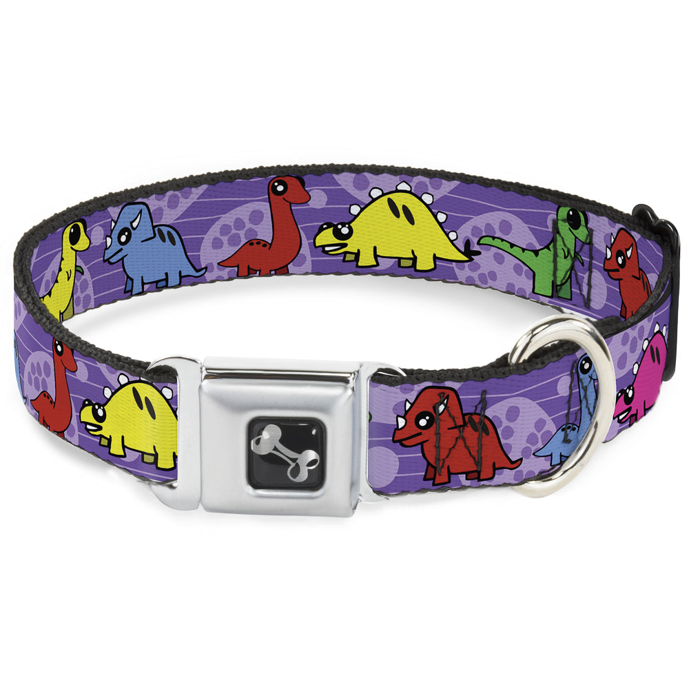 Dog Bone Seatbelt Buckle Collar - Dinosaur Cartoon Seatbelt Buckle Collars Buckle-Down