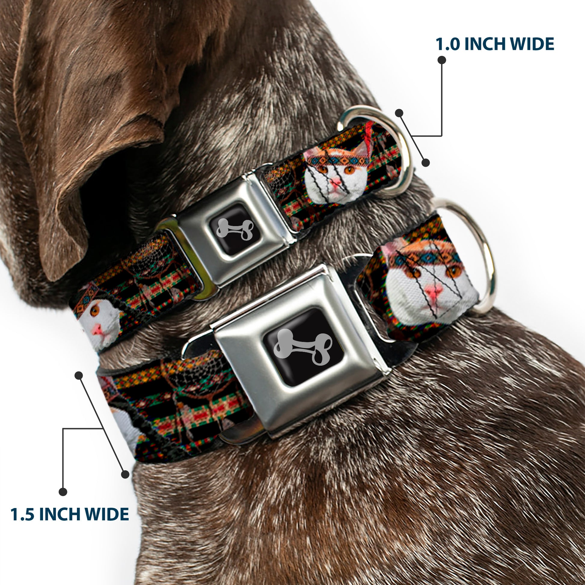 Dog Bone Seatbelt Buckle Collar - Dream Catcher Cats Seatbelt Buckle Collars Buckle-Down
