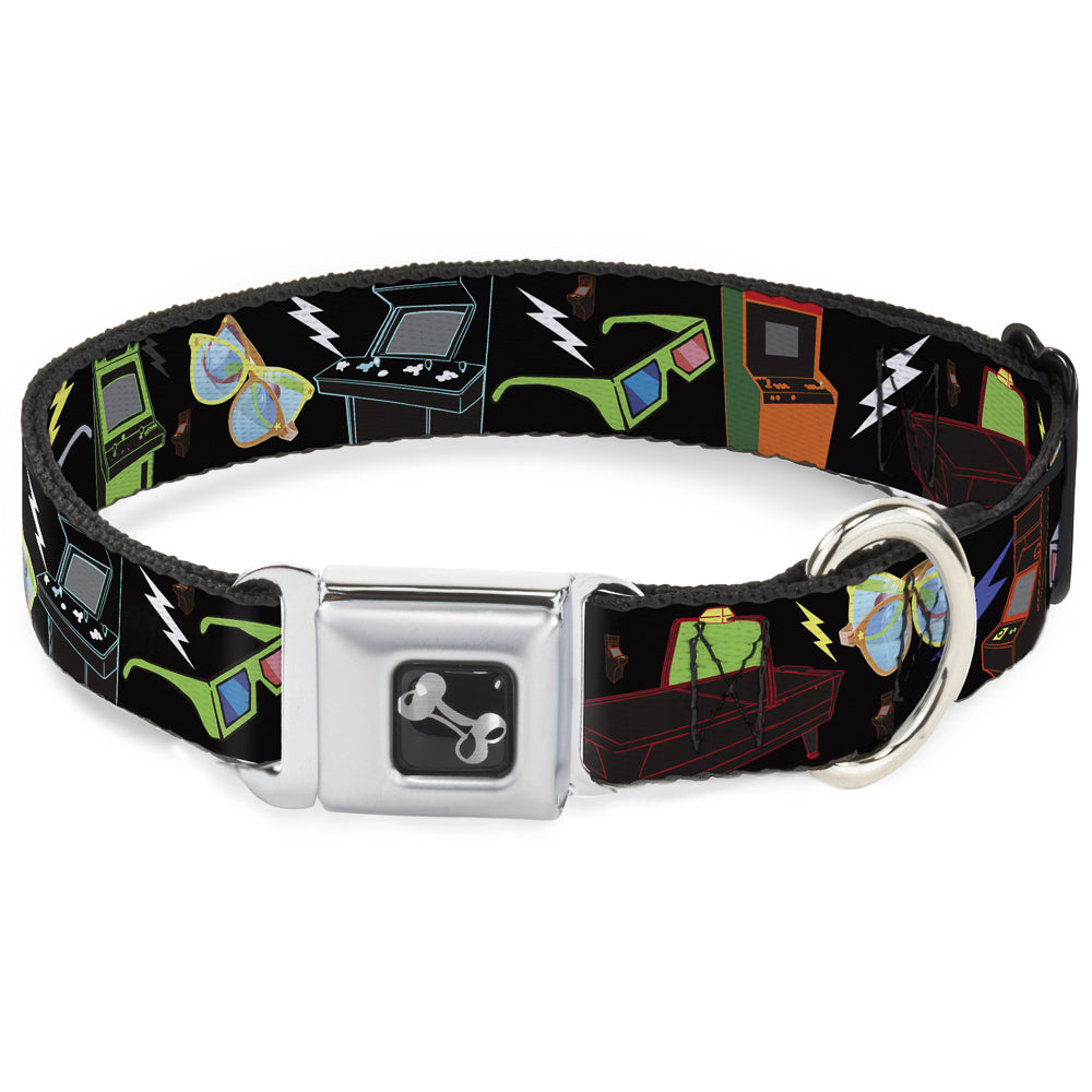 Dog Bone Seatbelt Buckle Collar - Eighties Arcade Black Seatbelt Buckle Collars Buckle-Down