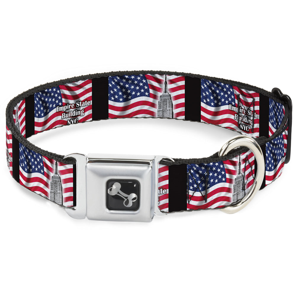 Dog Bone Seatbelt Buckle Collar - Empire State Building NYC Seatbelt Buckle Collars Buckle-Down