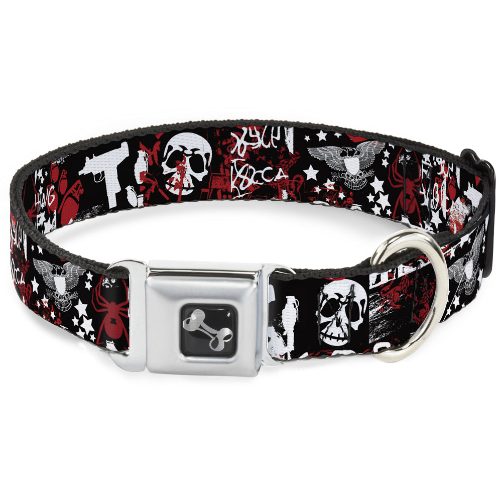 Buckle-Down Seatbelt Buckle Dog Collar - Graffiti Men's Seatbelt Buckle Collars Buckle-Down