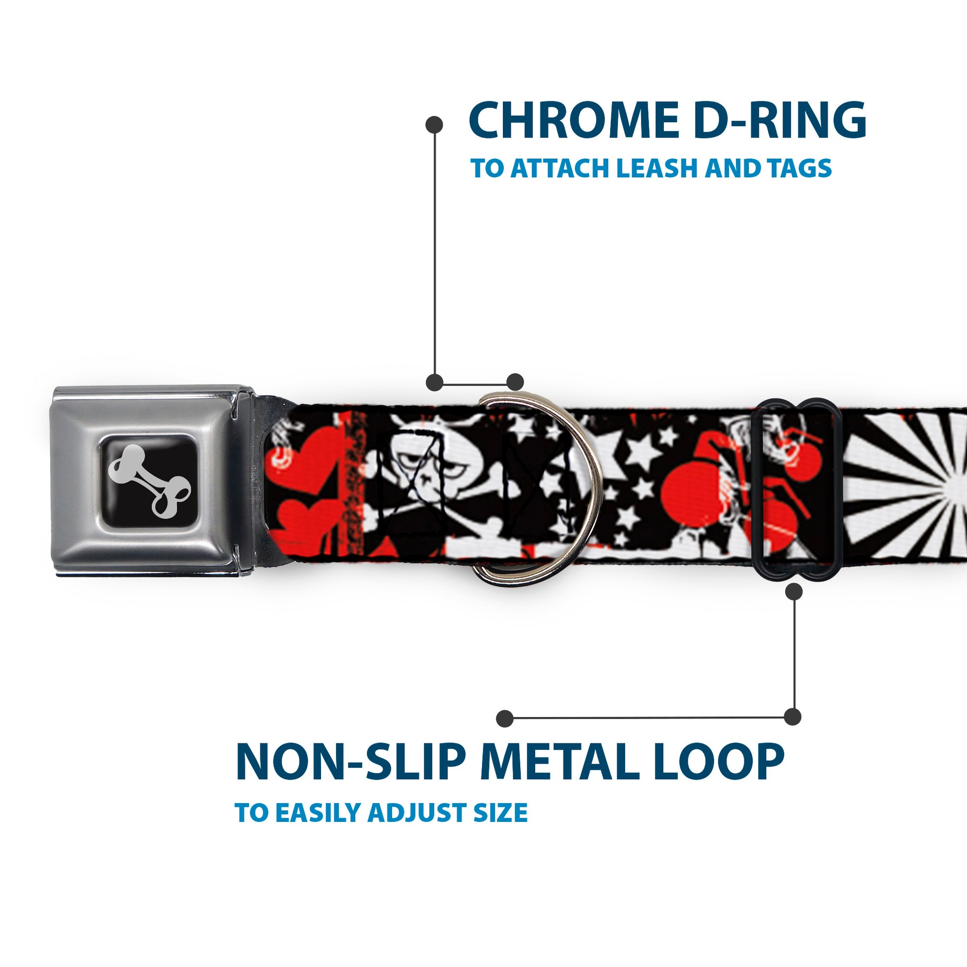 Buckle-Down Seatbelt Buckle Dog Collar - Graffiti Women's Seatbelt Buckle Collars Buckle-Down