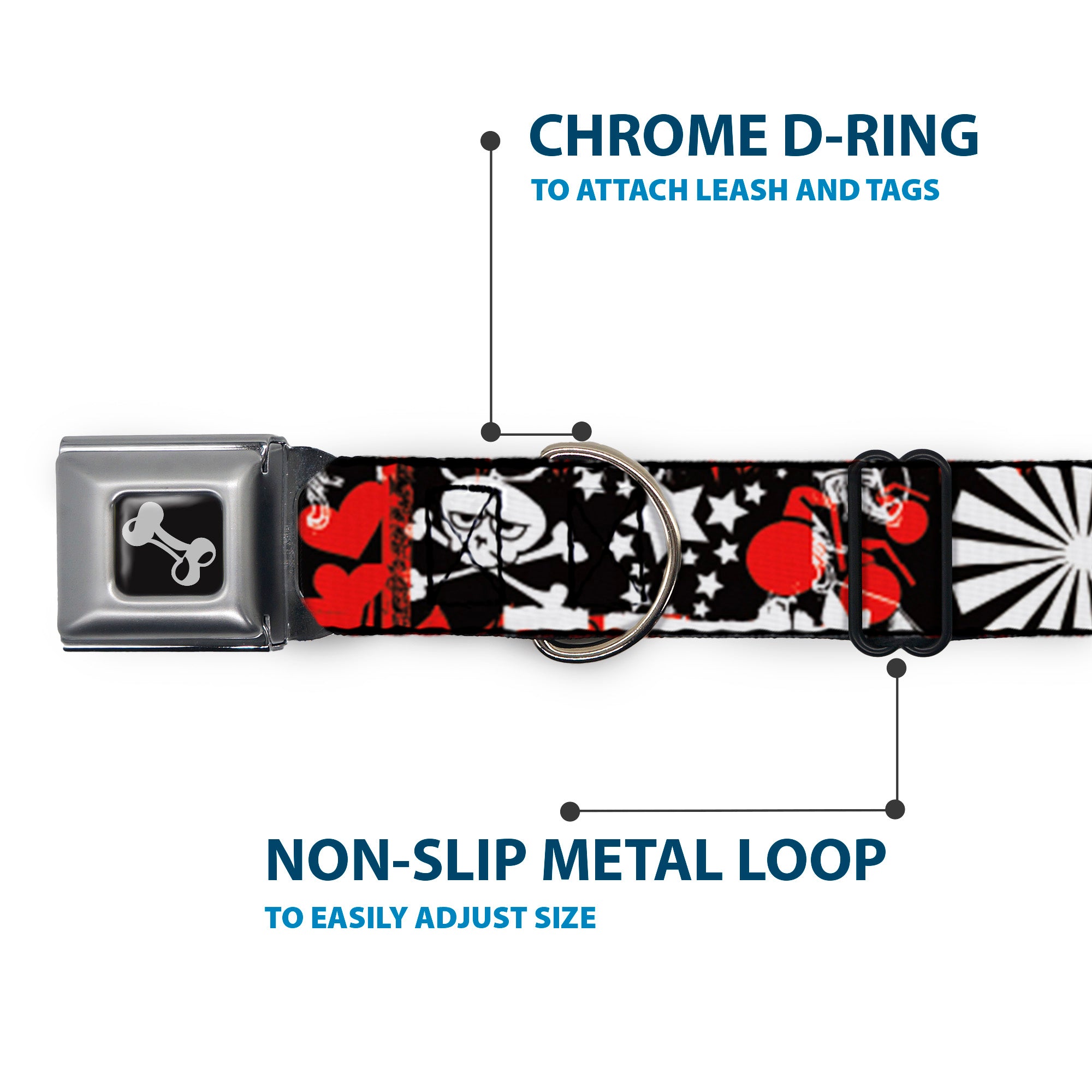 Buckle-Down Seatbelt Buckle Dog Collar - Graffiti Women's Seatbelt Buckle Collars Buckle-Down