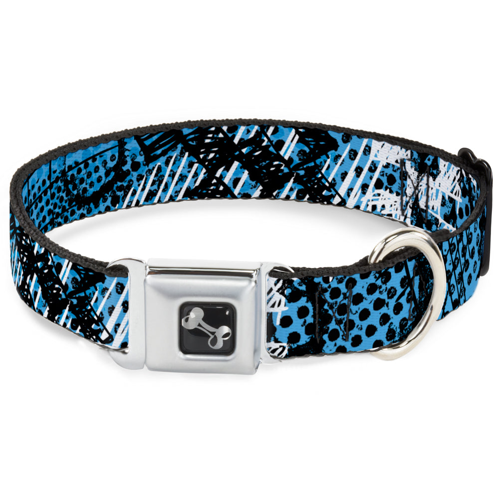 Dog Bone Seatbelt Buckle Collar - Grunge Gears Blue Seatbelt Buckle Collars Buckle-Down