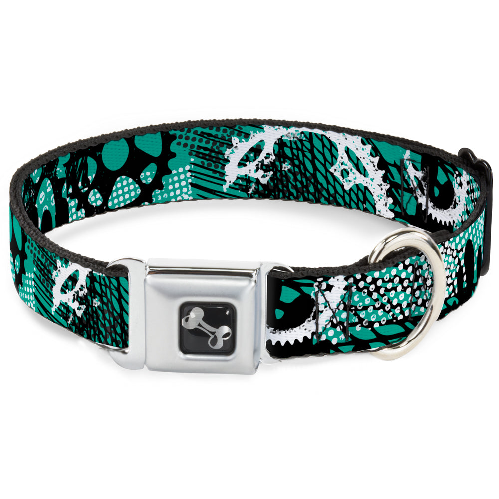Dog Bone Seatbelt Buckle Collar - Grunge Gears Green Seatbelt Buckle Collars Buckle-Down