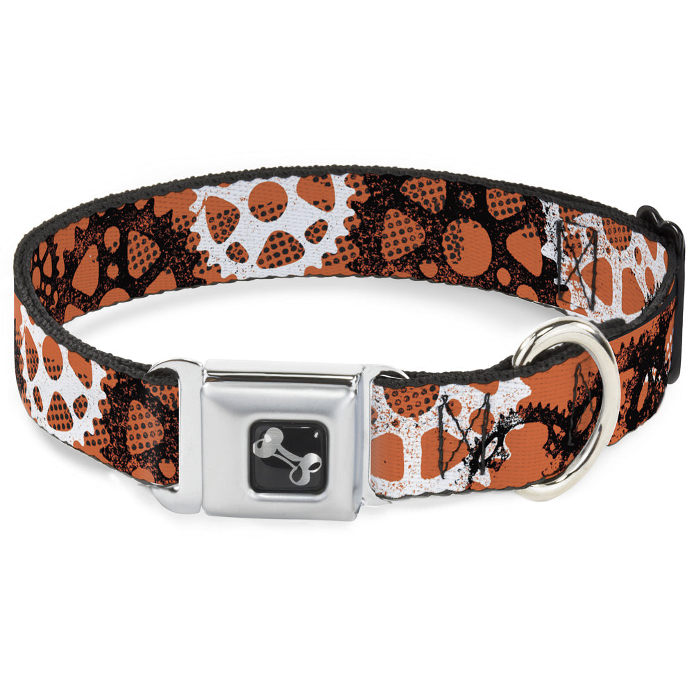 Dog Bone Seatbelt Buckle Collar - Grunge Gears Orange Seatbelt Buckle Collars Buckle-Down
