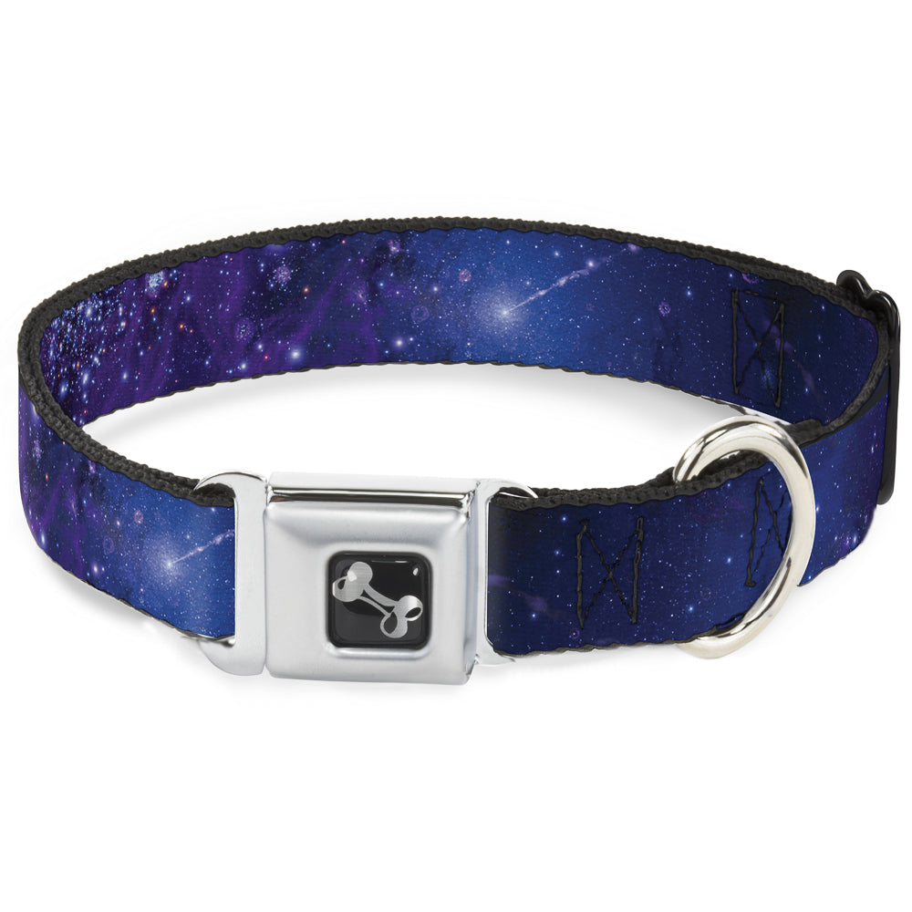 Dog Bone Seatbelt Buckle Collar - Galaxy Blues/Purples Seatbelt Buckle Collars Buckle-Down