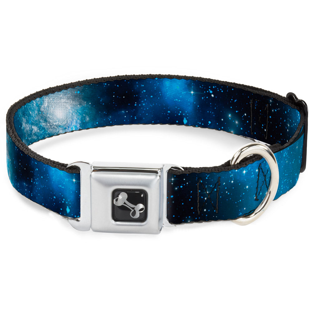 Dog Bone Seatbelt Buckle Collar - Galaxy Blues/Blues Seatbelt Buckle Collars Buckle-Down
