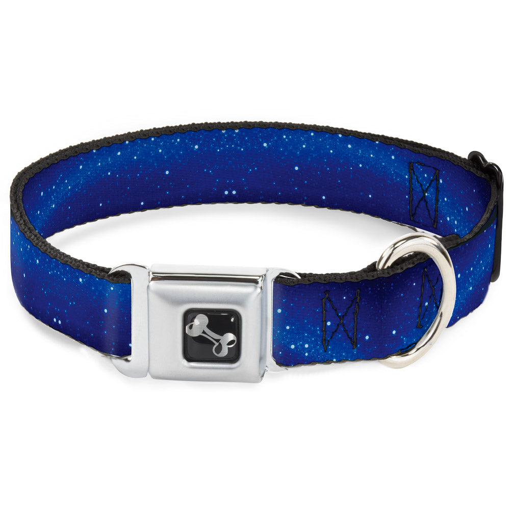 Dog Bone Seatbelt Buckle Collar - Galaxy Arch Blues/White Seatbelt Buckle Collars Buckle-Down