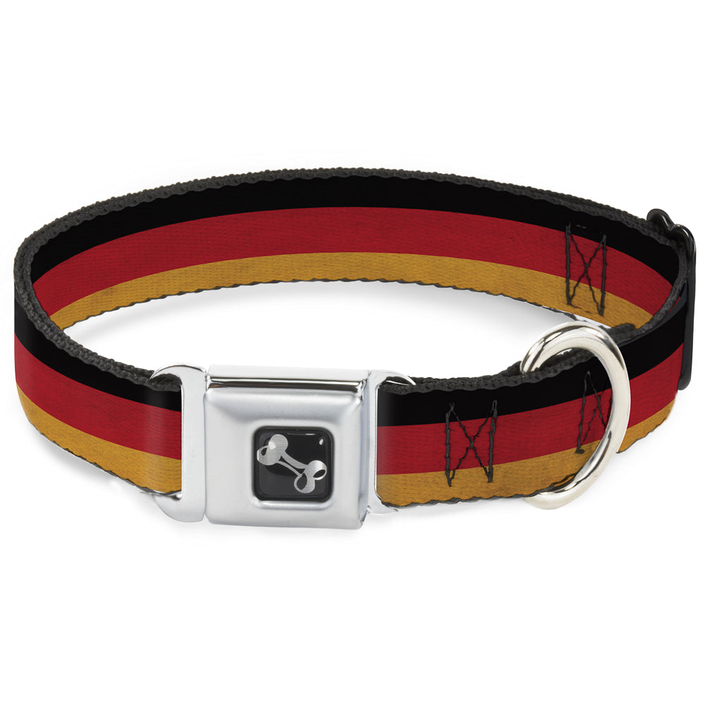 Dog Bone Seatbelt Buckle Collar - Germany Flag Weathered Seatbelt Buckle Collars Buckle-Down