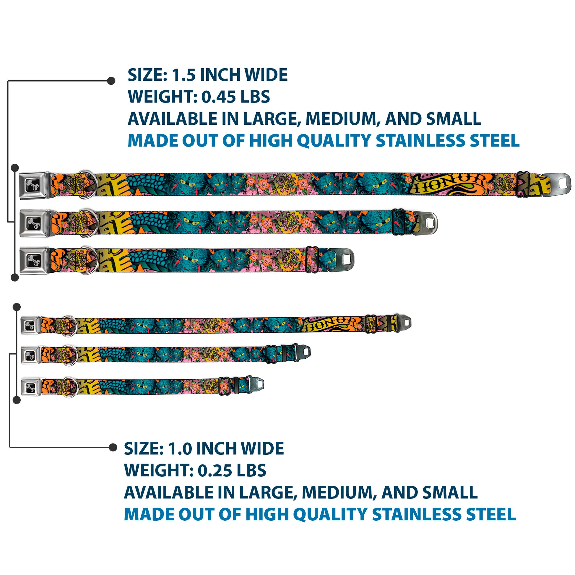 Dog Bone Seatbelt Buckle Collar - Honor Pink Seatbelt Buckle Collars Buckle-Down