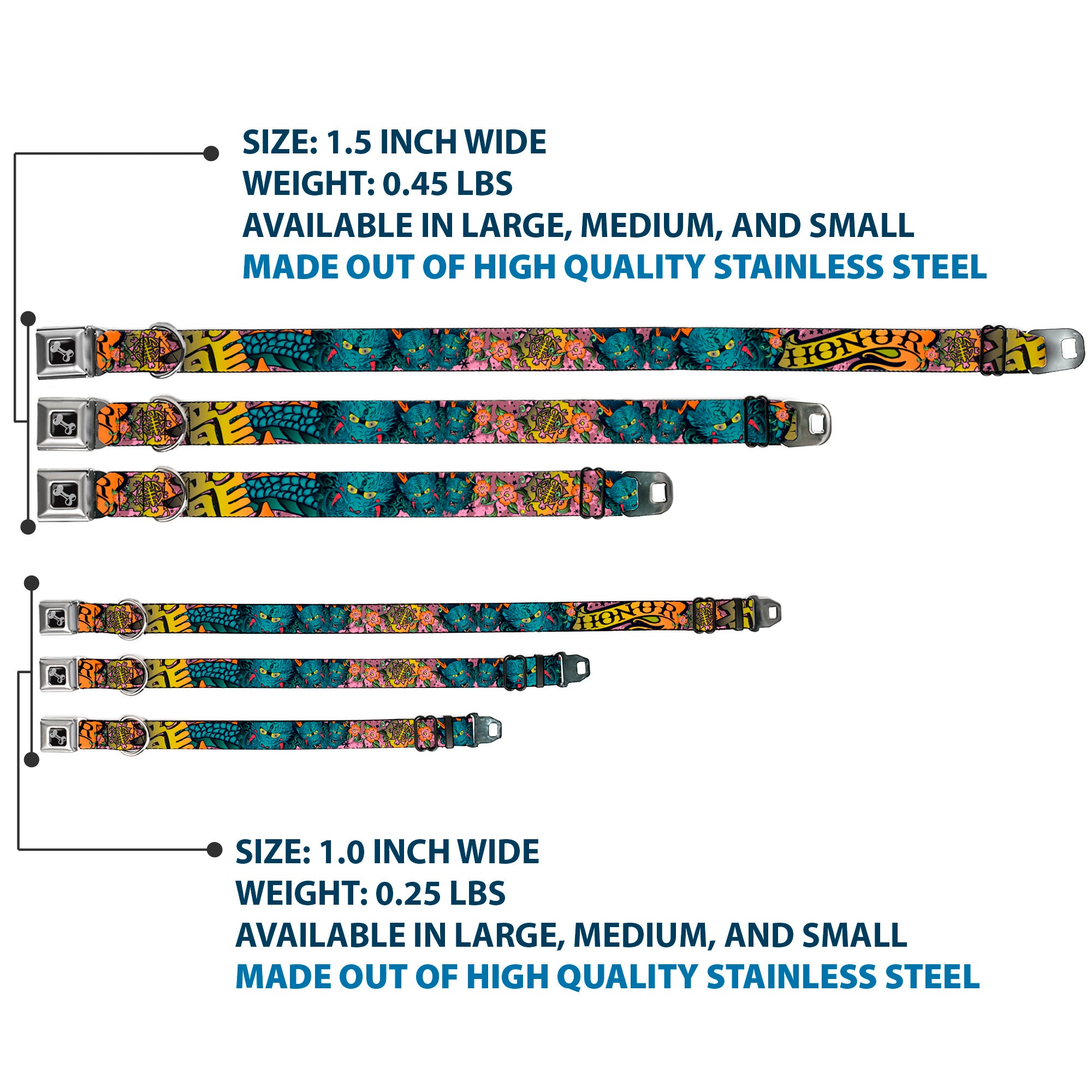 Dog Bone Seatbelt Buckle Collar - Honor Pink Seatbelt Buckle Collars Buckle-Down