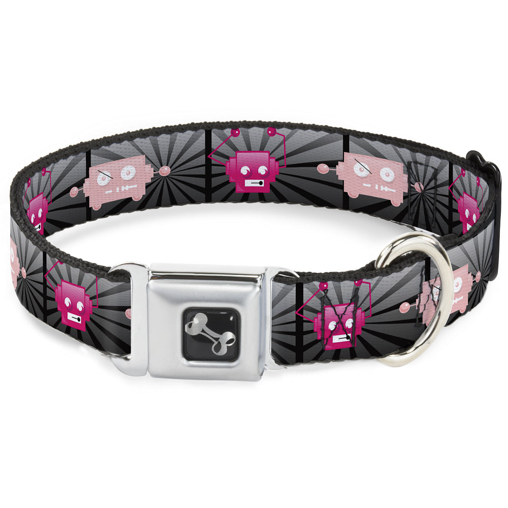 Dog Bone Seatbelt Buckle Collar - Hot Beat Bot Pink Seatbelt Buckle Collars Buckle-Down