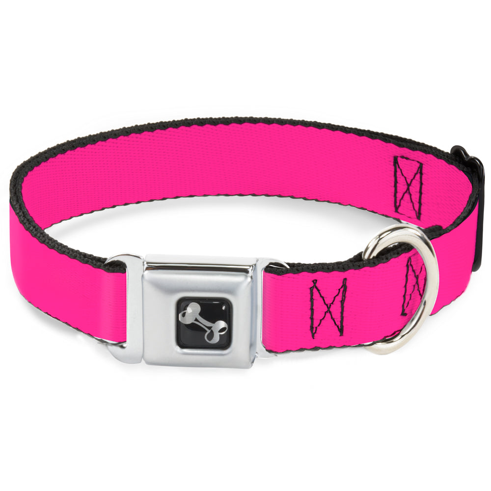 Dog Bone Seatbelt Buckle Collar - Hot Pink Seatbelt Buckle Collars Buckle-Down