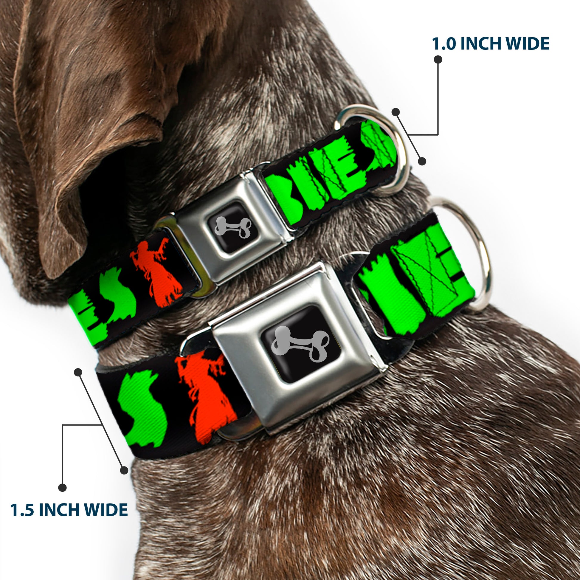 Dog Bone Seatbelt Buckle Collar - I Heart Zombies Seatbelt Buckle Collars Buckle-Down