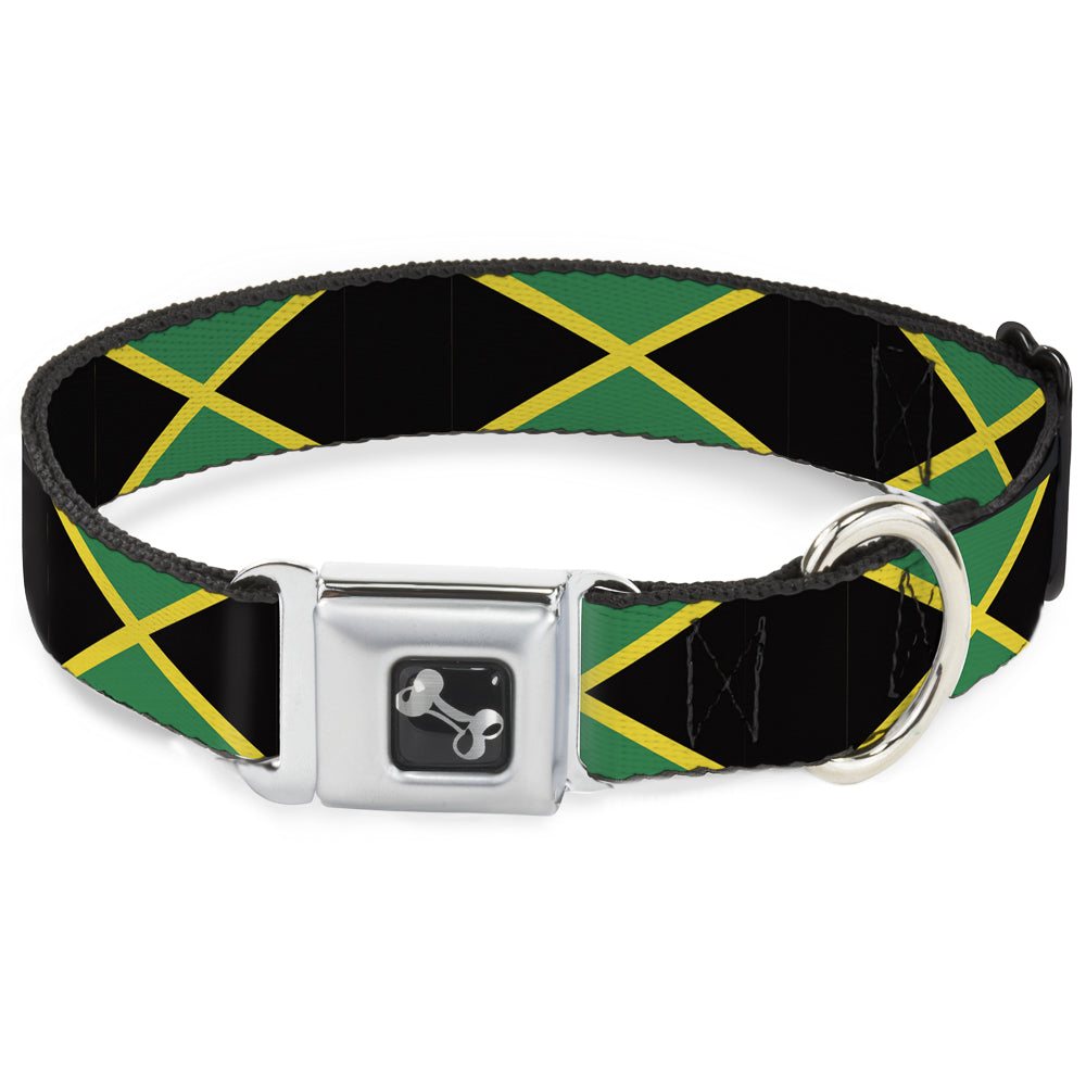 Dog Bone Seatbelt Buckle Collar - Jamaica Flags Seatbelt Buckle Collars Buckle-Down