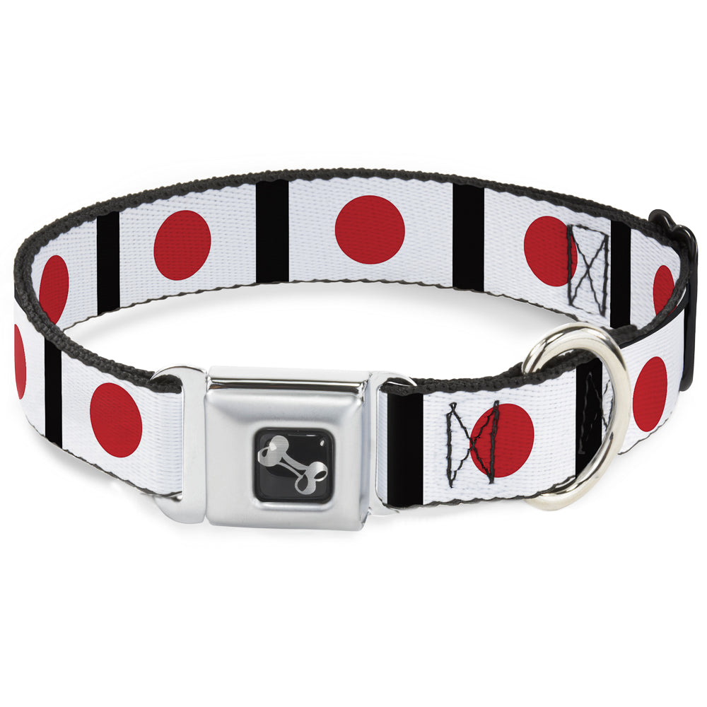Dog Bone Seatbelt Buckle Collar - Japan Flags Seatbelt Buckle Collars Buckle-Down