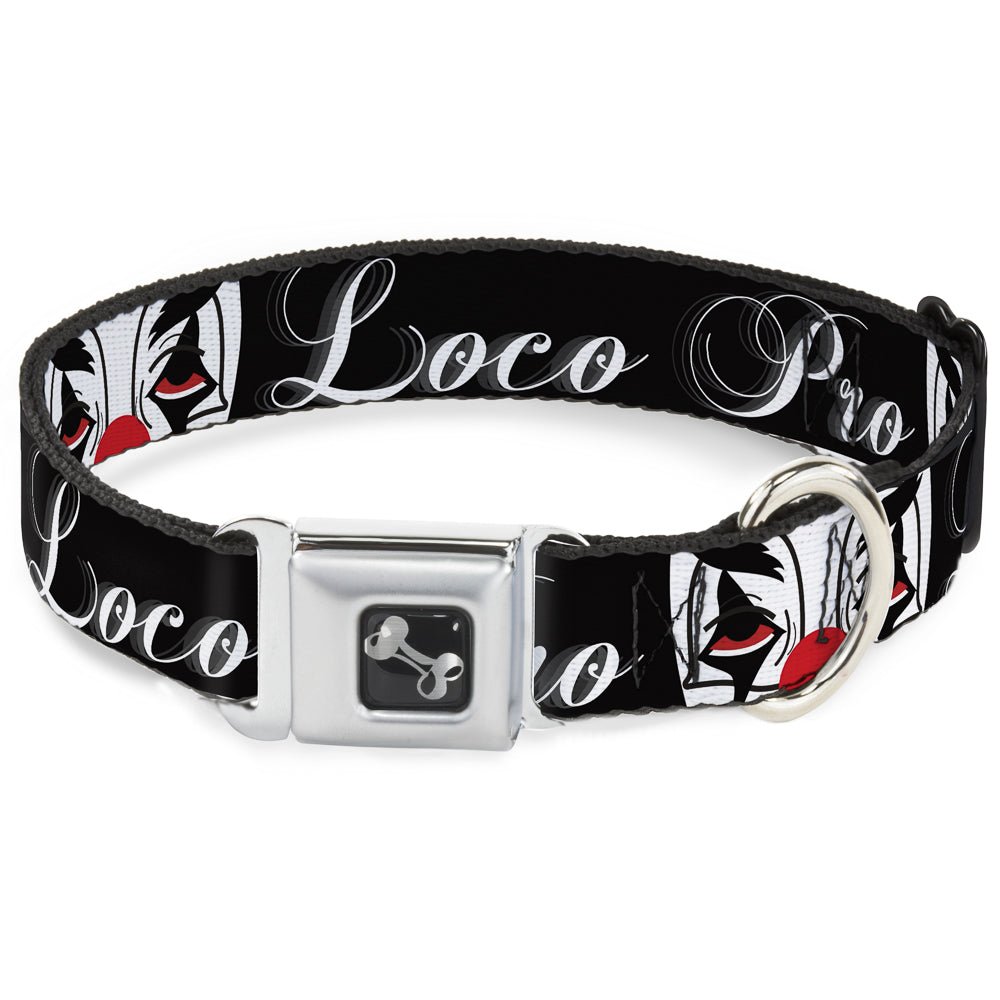 Buckle-Down Seatbelt Buckle Dog Collar - Loco Pro Clown Seatbelt Buckle Collars Buckle-Down