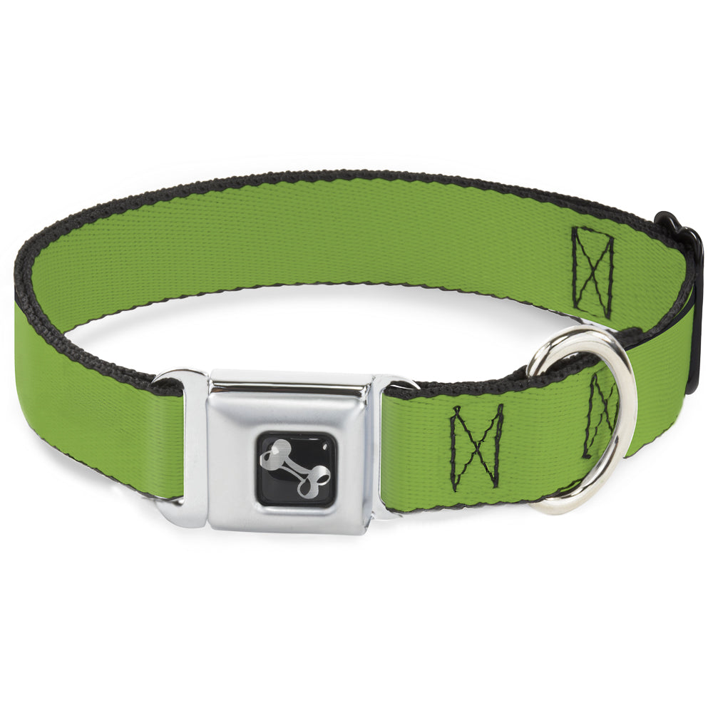 Dog Bone Seatbelt Buckle Collar - Lime Green Seatbelt Buckle Collars Buckle-Down