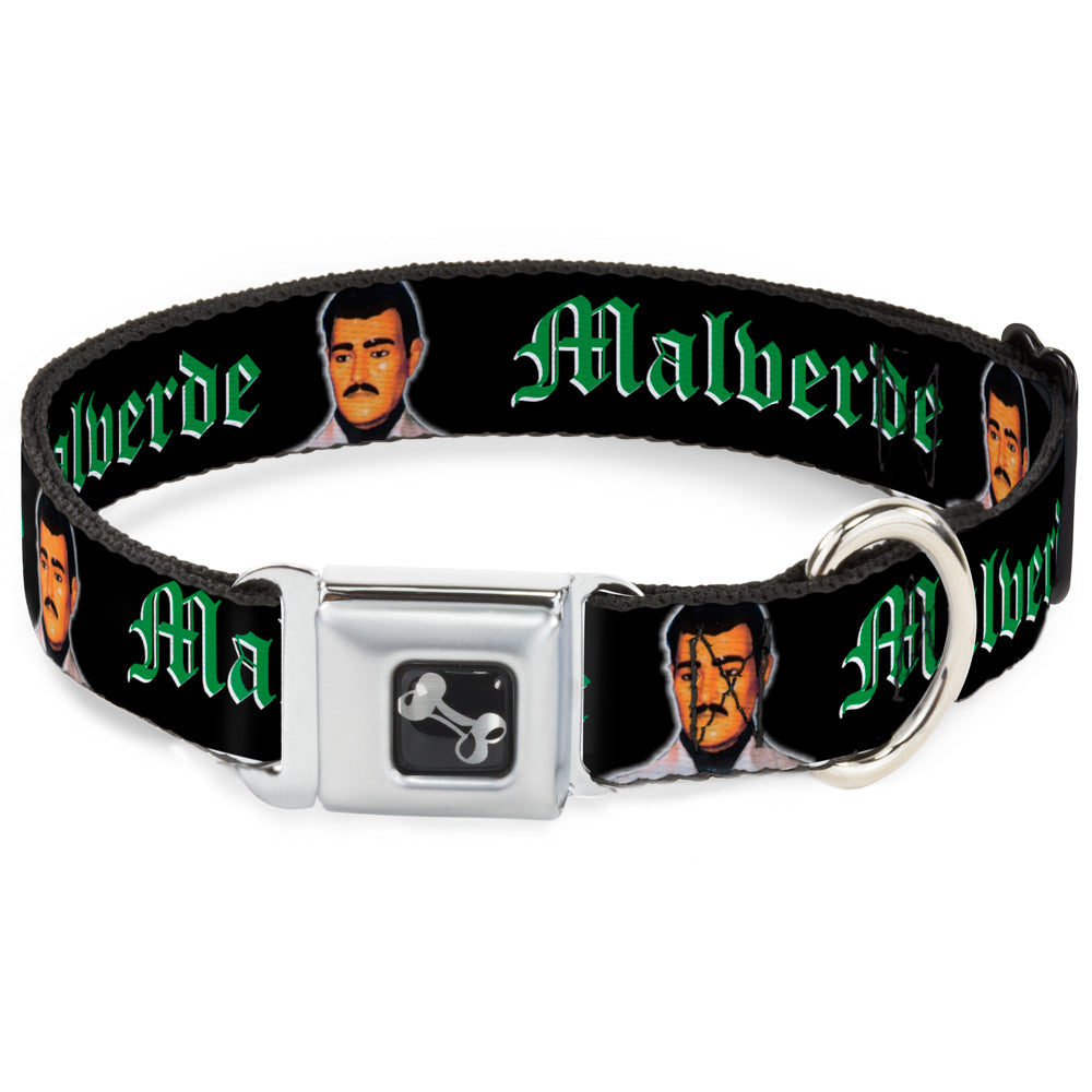 Dog Bone Seatbelt Buckle Collar - Malverde Repeat Seatbelt Buckle Collars Buckle-Down