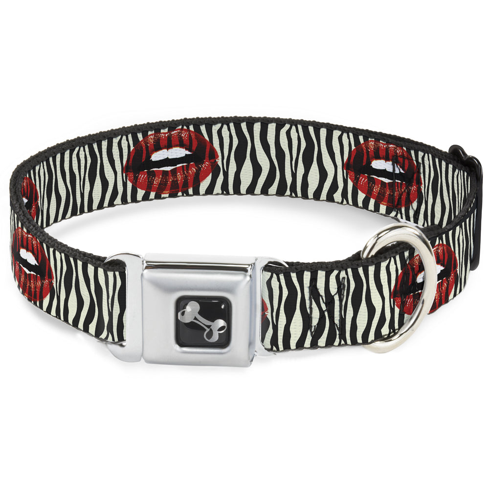 Dog Bone Seatbelt Buckle Collar - Mouth Zebra Seatbelt Buckle Collars Buckle-Down