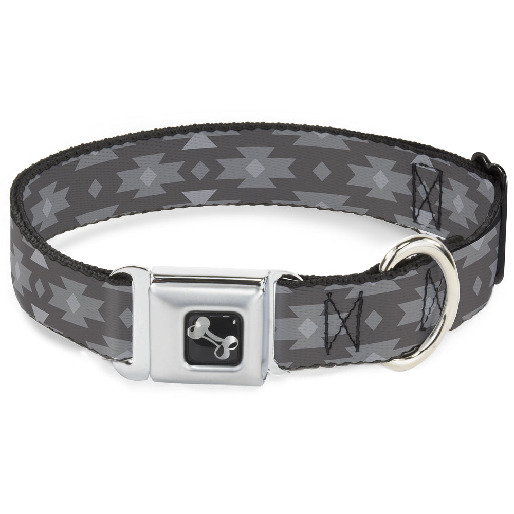 Dog Bone Seatbelt Buckle Collar - Navajo Grays Seatbelt Buckle Collars Buckle-Down