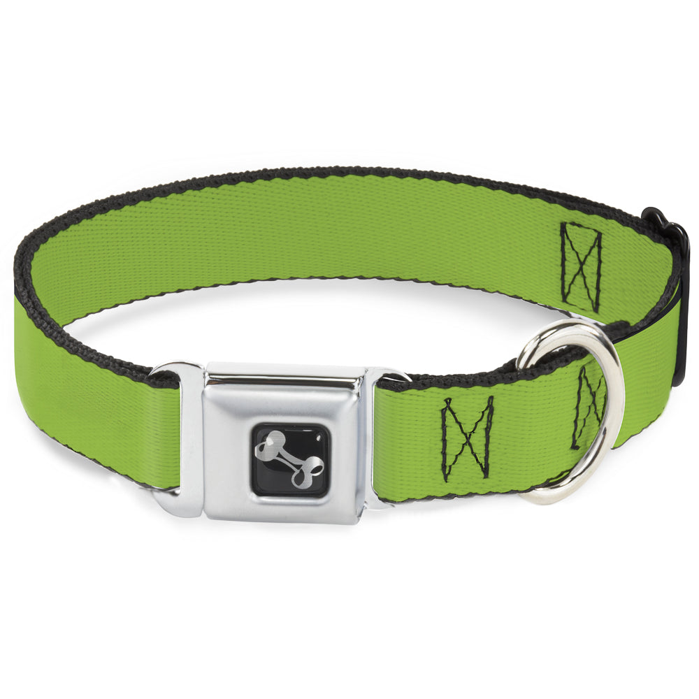 Dog Bone Seatbelt Buckle Collar - Neon Green Seatbelt Buckle Collars Buckle-Down