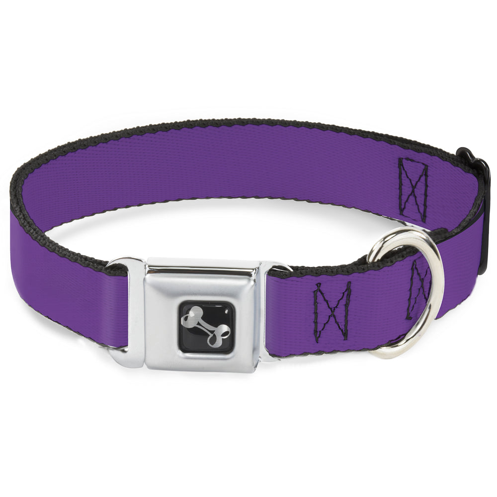 Dog Bone Seatbelt Buckle Collar - Neon Purple Seatbelt Buckle Collars Buckle-Down