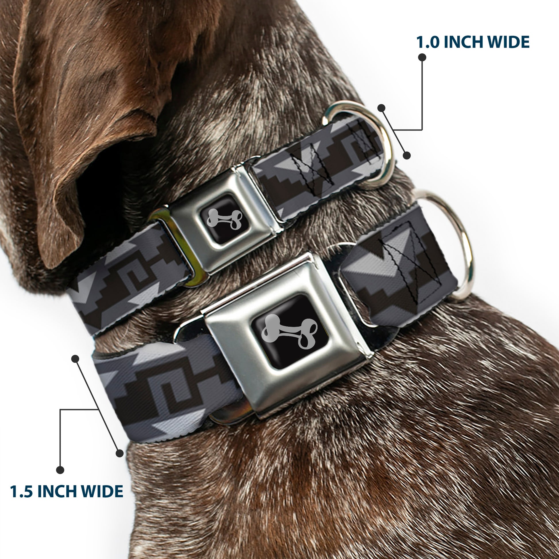Dog Bone Seatbelt Buckle Collar - Navajo2 Grays Seatbelt Buckle Collars Buckle-Down