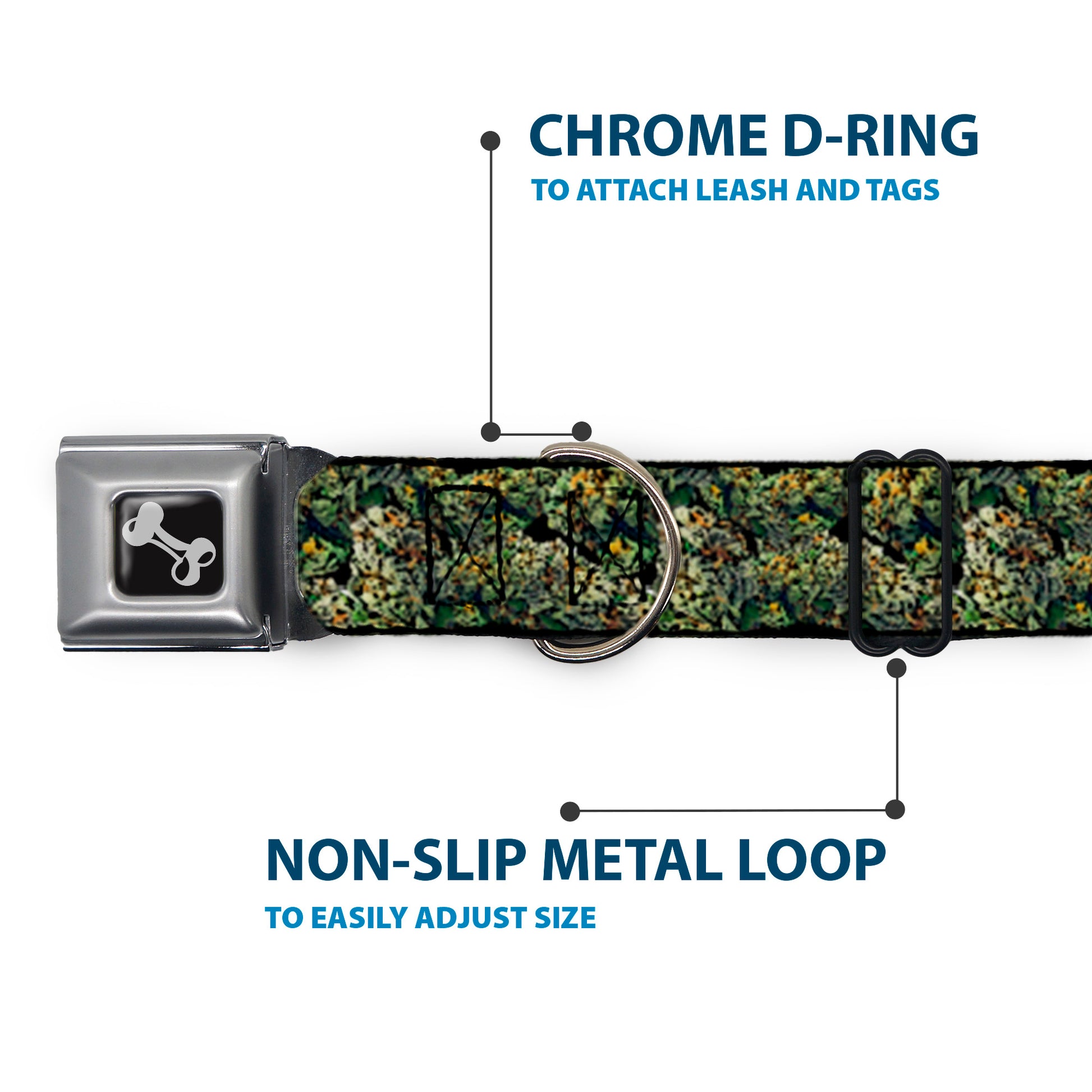 Buckle-Down Seatbelt Buckle Dog Collar - Nuggets Stacked Seatbelt Buckle Collars Buckle-Down