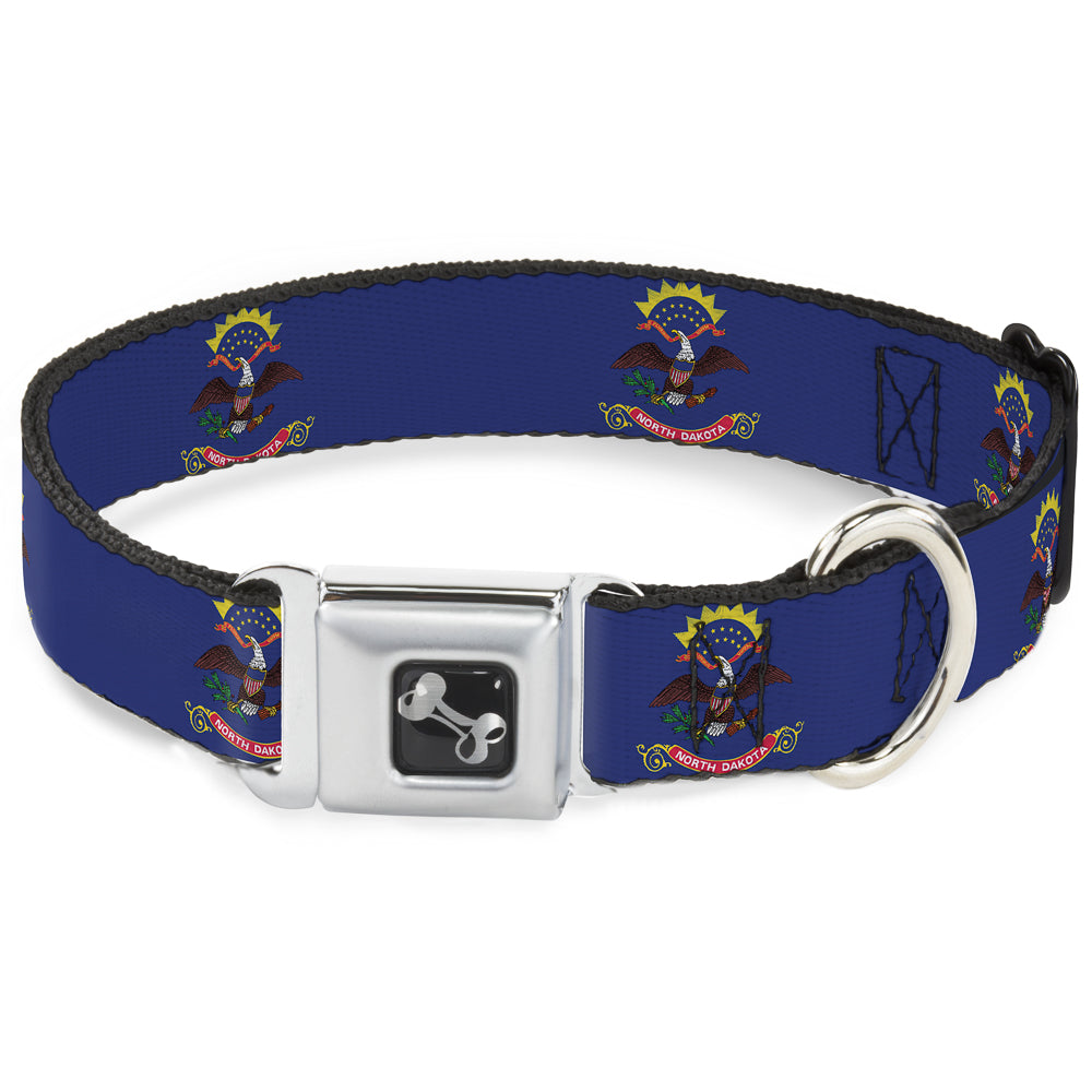 Dog Bone Seatbelt Buckle Collar - North Dakota Flags Seatbelt Buckle Collars Buckle-Down