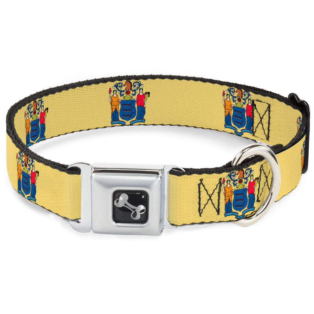 Dog Bone Seatbelt Buckle Collar - New Jersey Flag Seatbelt Buckle Collars Buckle-Down