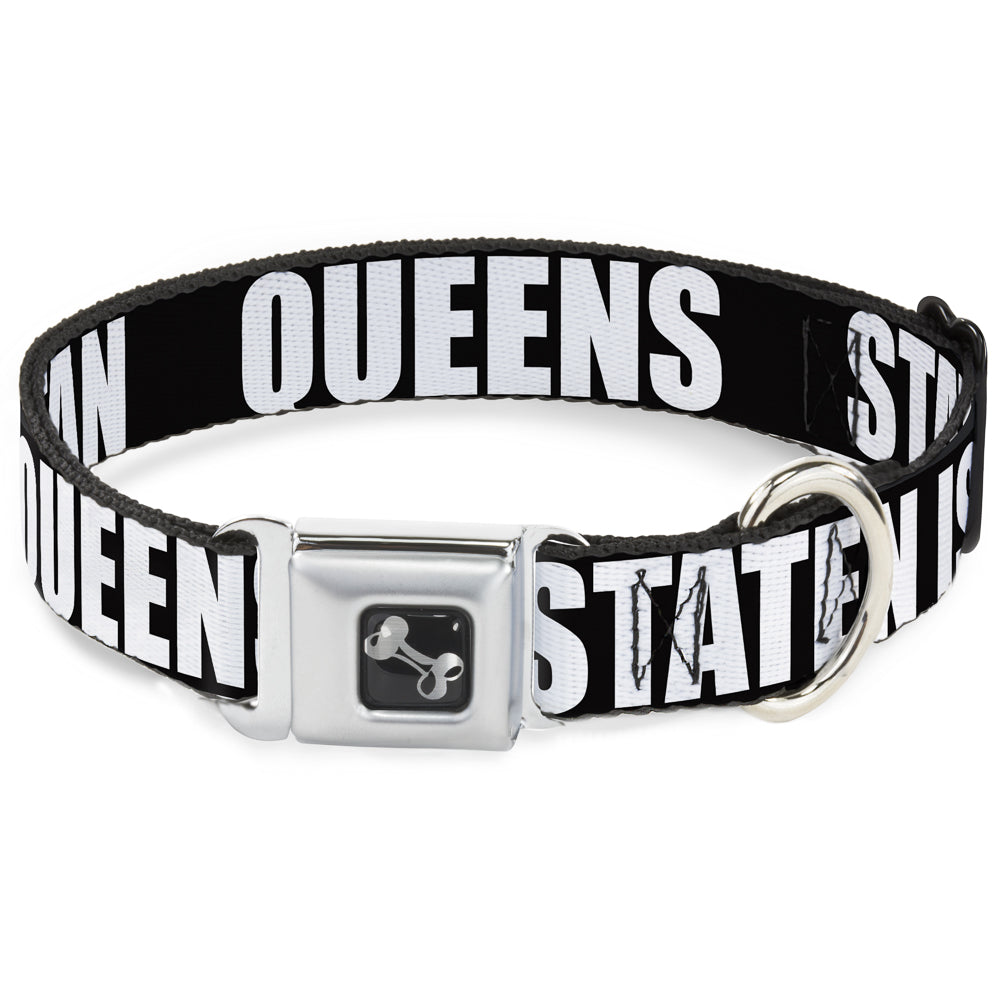 Dog Bone Seatbelt Buckle Collar - New York's Five Burroughs Bold Black/White Seatbelt Buckle Collars Buckle-Down