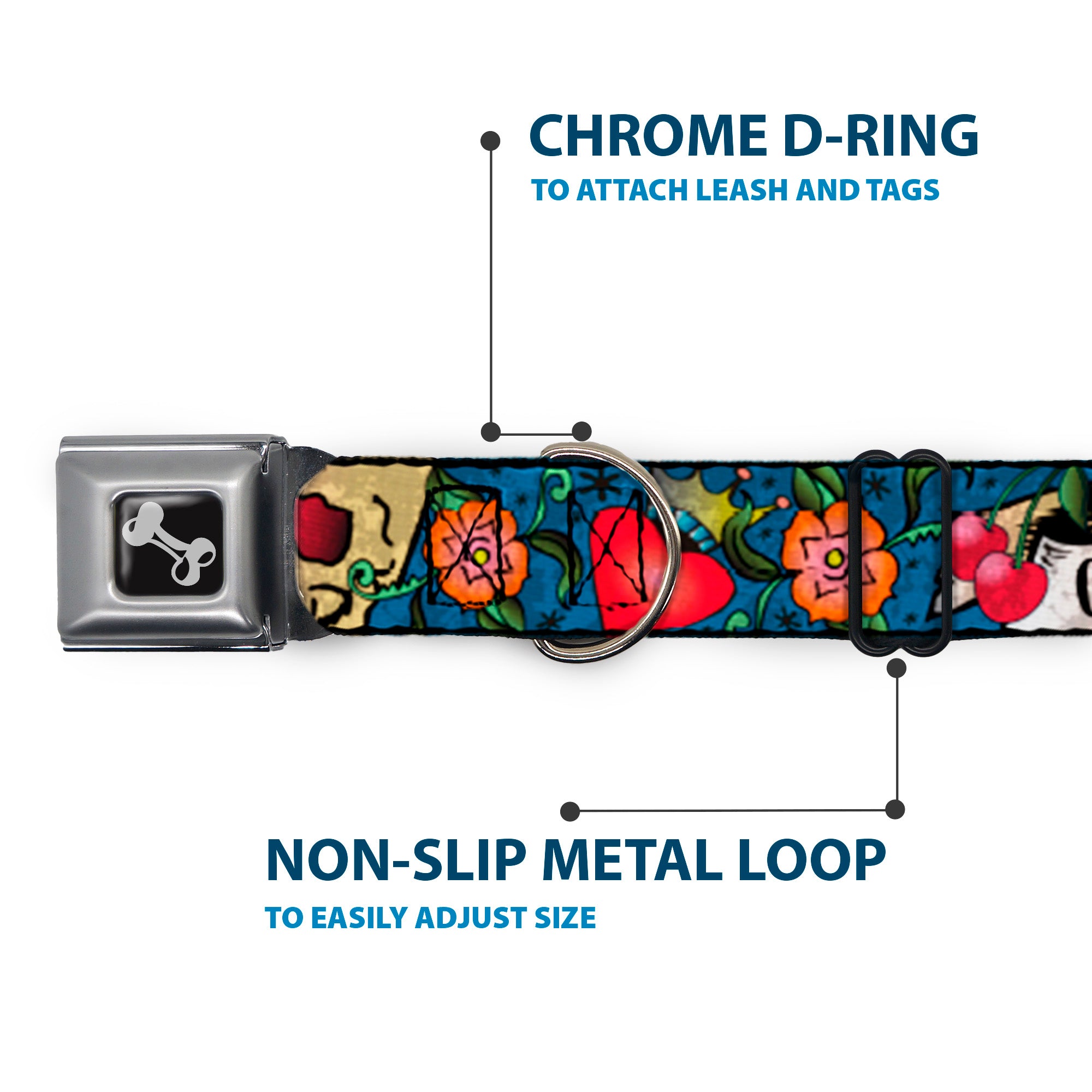 Dog Bone Seatbelt Buckle Collar - Only God Can Judge Me Blue Seatbelt Buckle Collars Buckle-Down