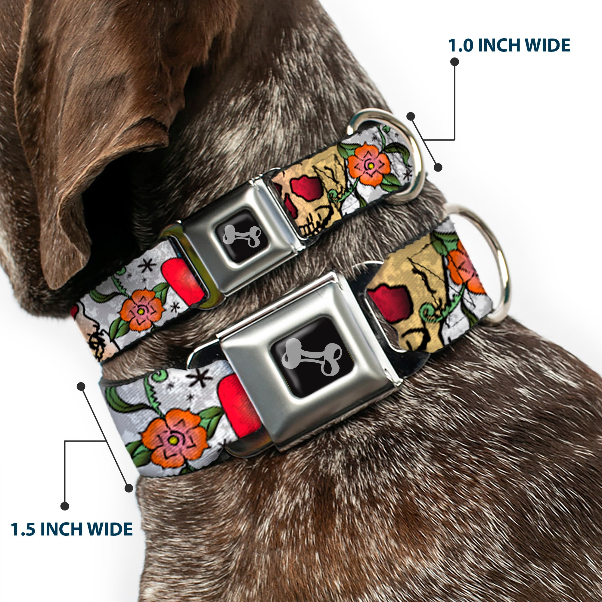 Dog Bone Seatbelt Buckle Collar - Only God Can Judge Me CLOSE-UP White Seatbelt Buckle Collars Buckle-Down