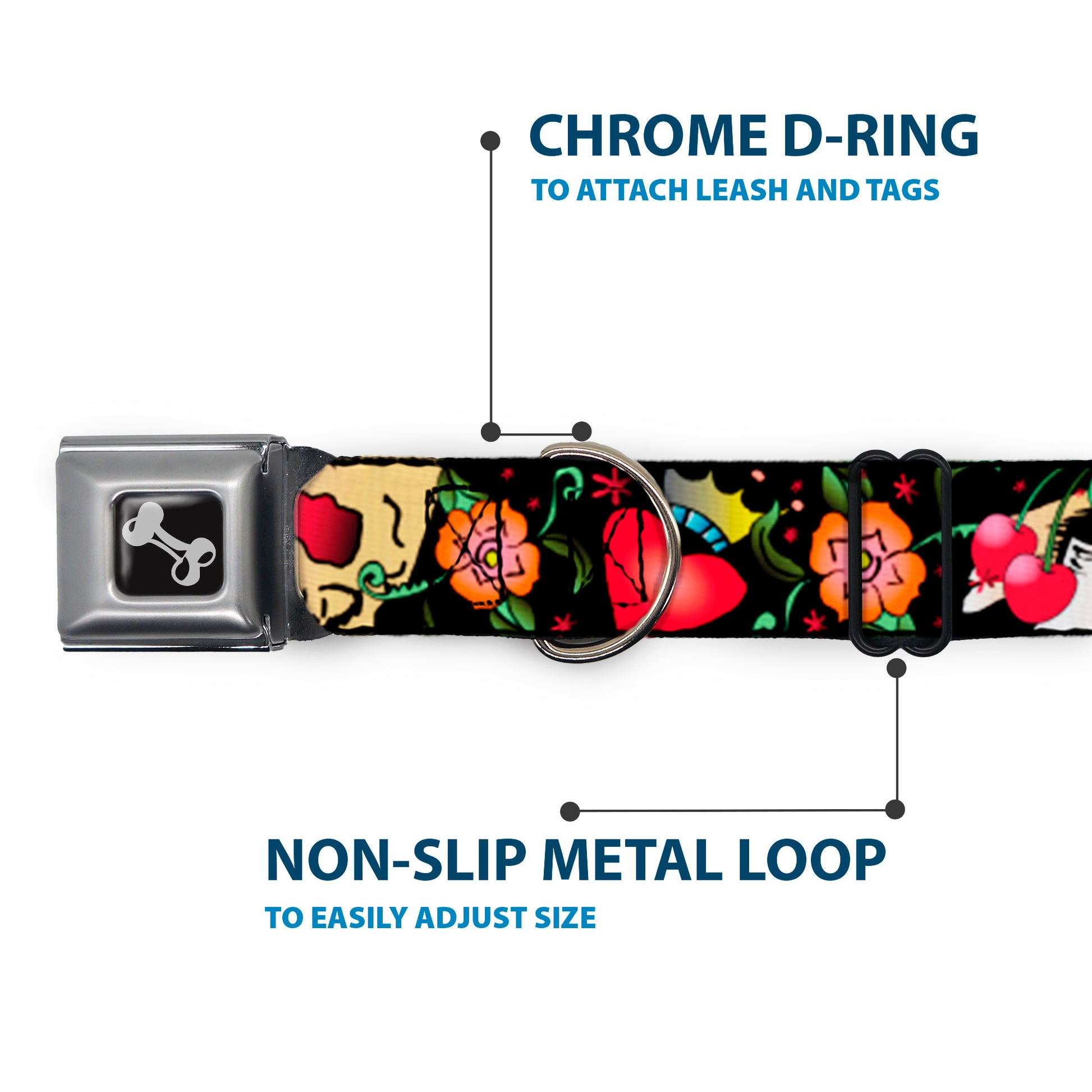 Dog Bone Seatbelt Buckle Collar - Only God Can Judge Me Black Seatbelt Buckle Collars Buckle-Down