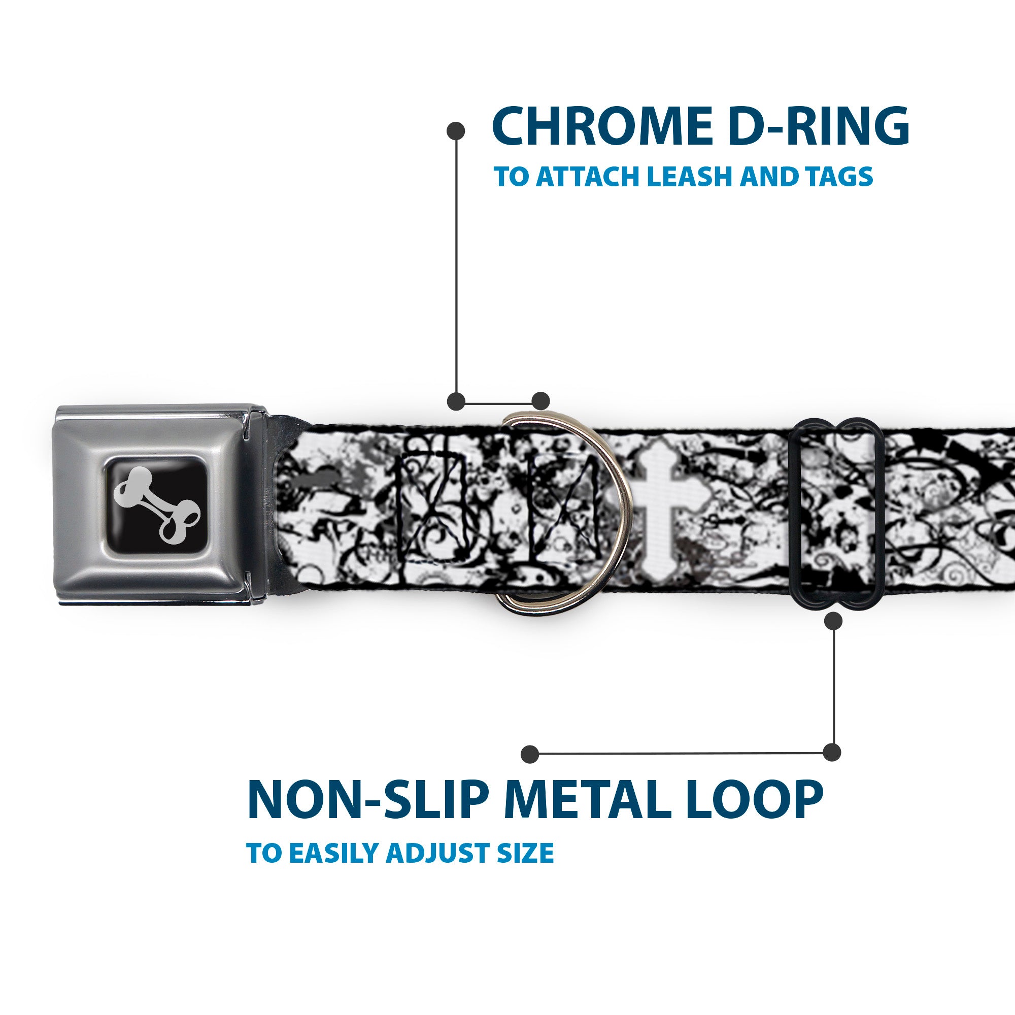 Dog Bone Seatbelt Buckle Collar - Orthodox Chaos Seatbelt Buckle Collars Buckle-Down