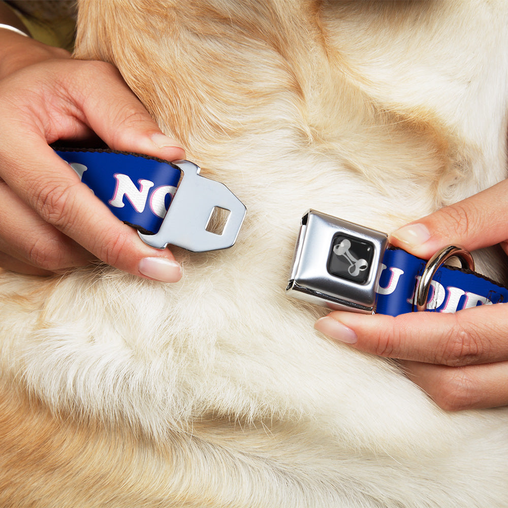 Dog Bone Seatbelt Buckle Collar - OH, NO YOU DIDN'T!!! Navy/Purple/White Seatbelt Buckle Collars Buckle-Down