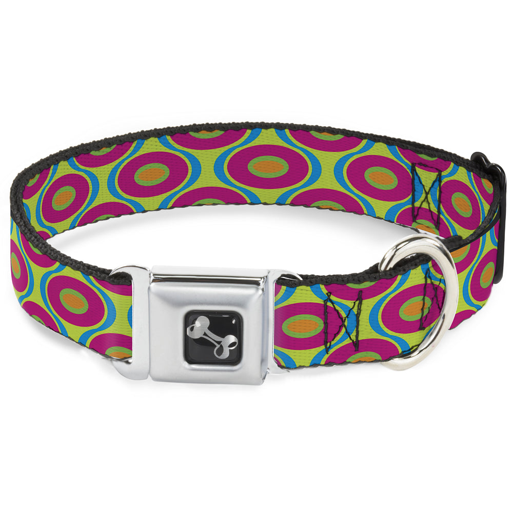 Dog Bone Seatbelt Buckle Collar - Ogee Lime/Blue/Fuchsia/Orange Seatbelt Buckle Collars Buckle-Down