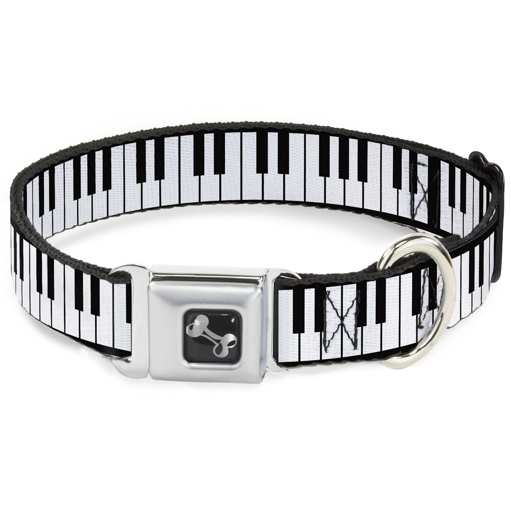 Dog Bone Seatbelt Buckle Collar - Piano Keys Seatbelt Buckle Collars Buckle-Down