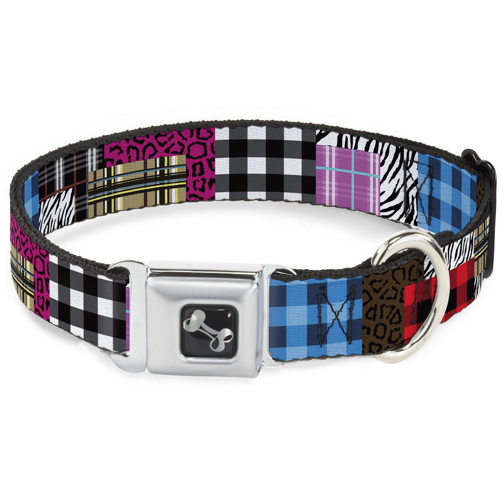 Dog Bone Seatbelt Buckle Collar - Plaid & Animal Skins Seatbelt Buckle Collars Buckle-Down