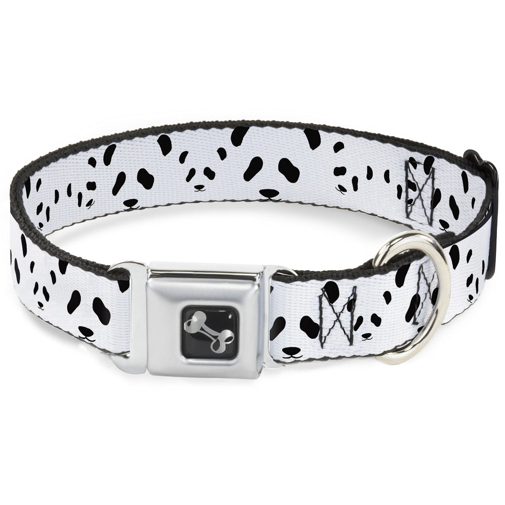 Dog Bone Seatbelt Buckle Collar - Panda Bear Spots Seatbelt Buckle Collars Buckle-Down