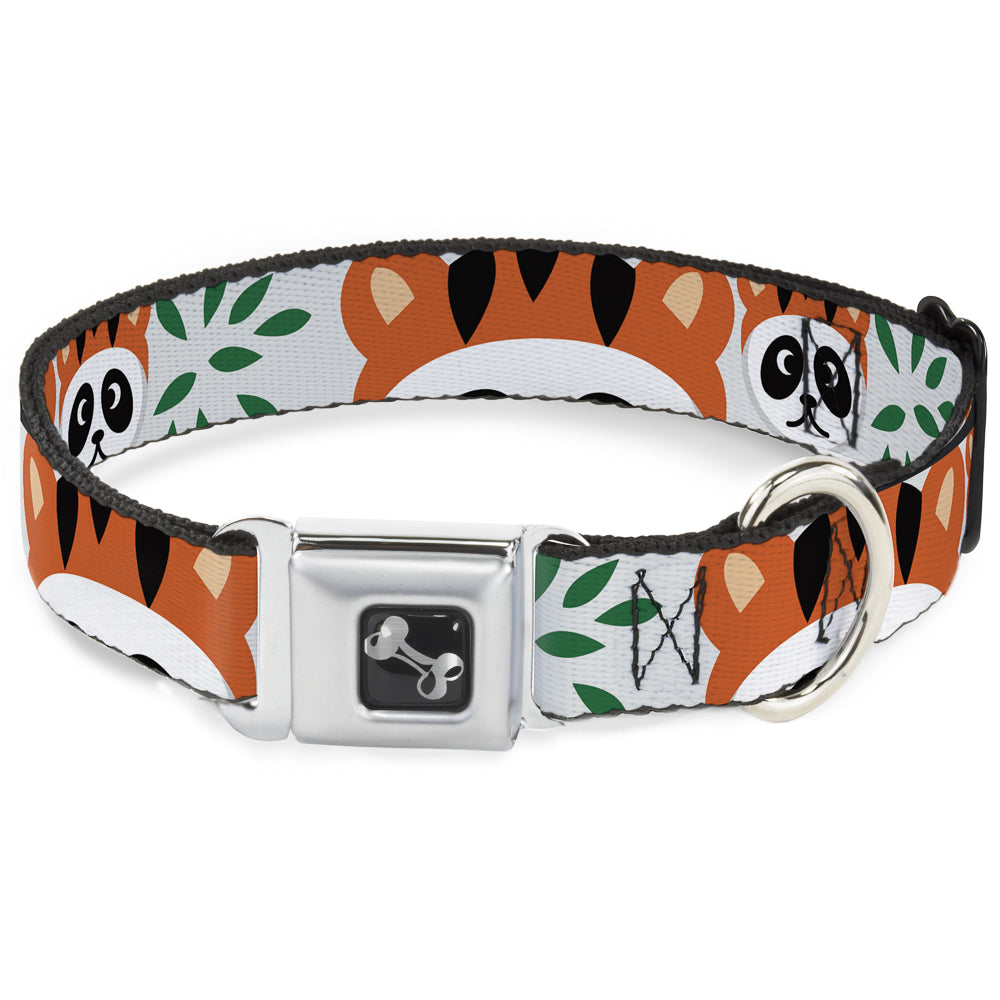 Dog Bone Seatbelt Buckle Collar - Panda w/Tiger Hat Seatbelt Buckle Collars Buckle-Down