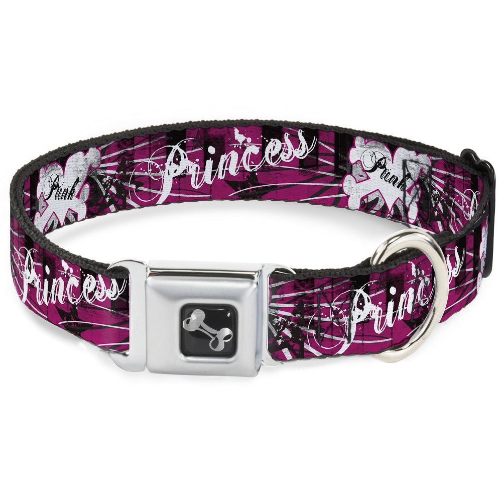 Dog Bone Seatbelt Buckle Collar - Punk Princess w/Piano Keys Seatbelt Buckle Collars Buckle-Down