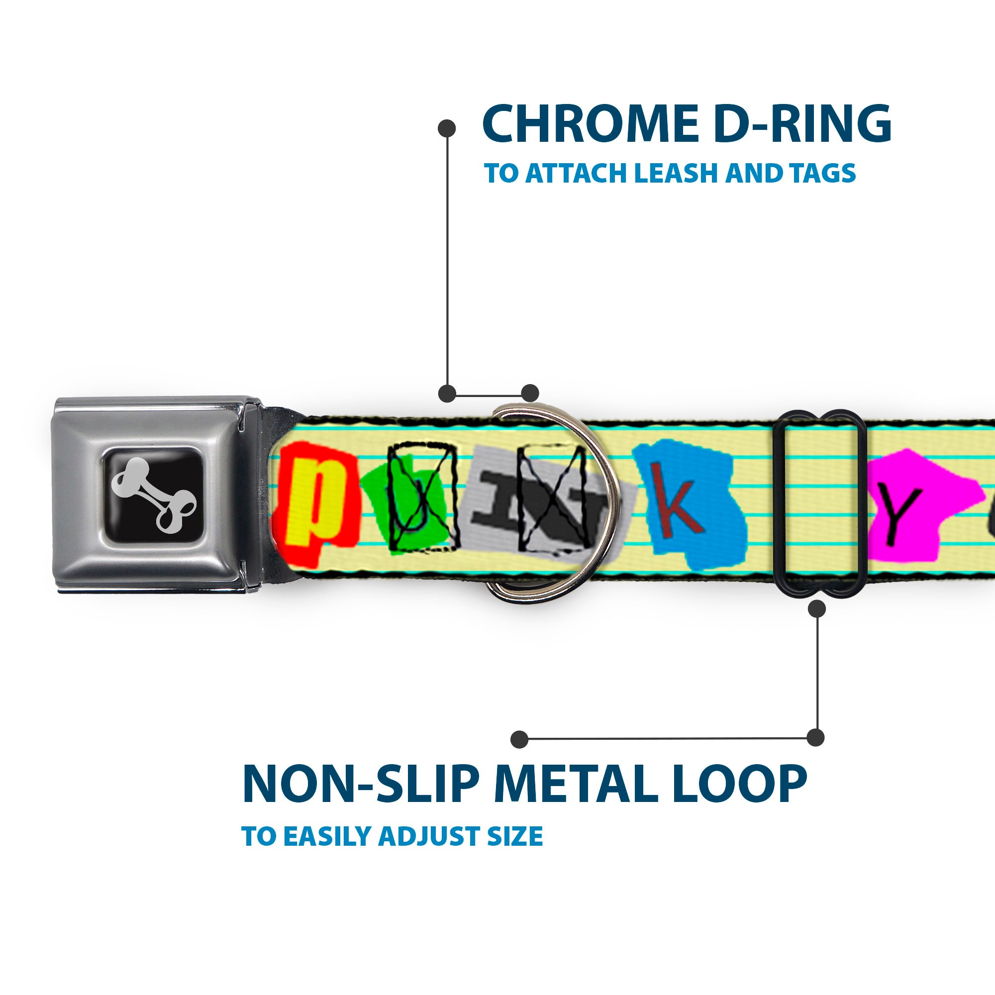 Dog Bone Seatbelt Buckle Collar - Punk You Legal Pad/Full Color Seatbelt Buckle Collars Buckle-Down