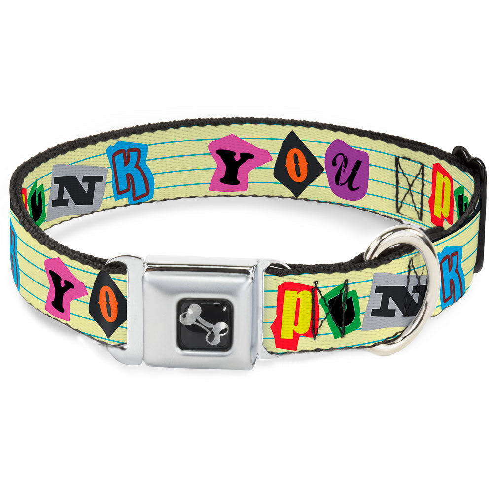 Dog Bone Seatbelt Buckle Collar - Punk You Legal Pad/Full Color Seatbelt Buckle Collars Buckle-Down