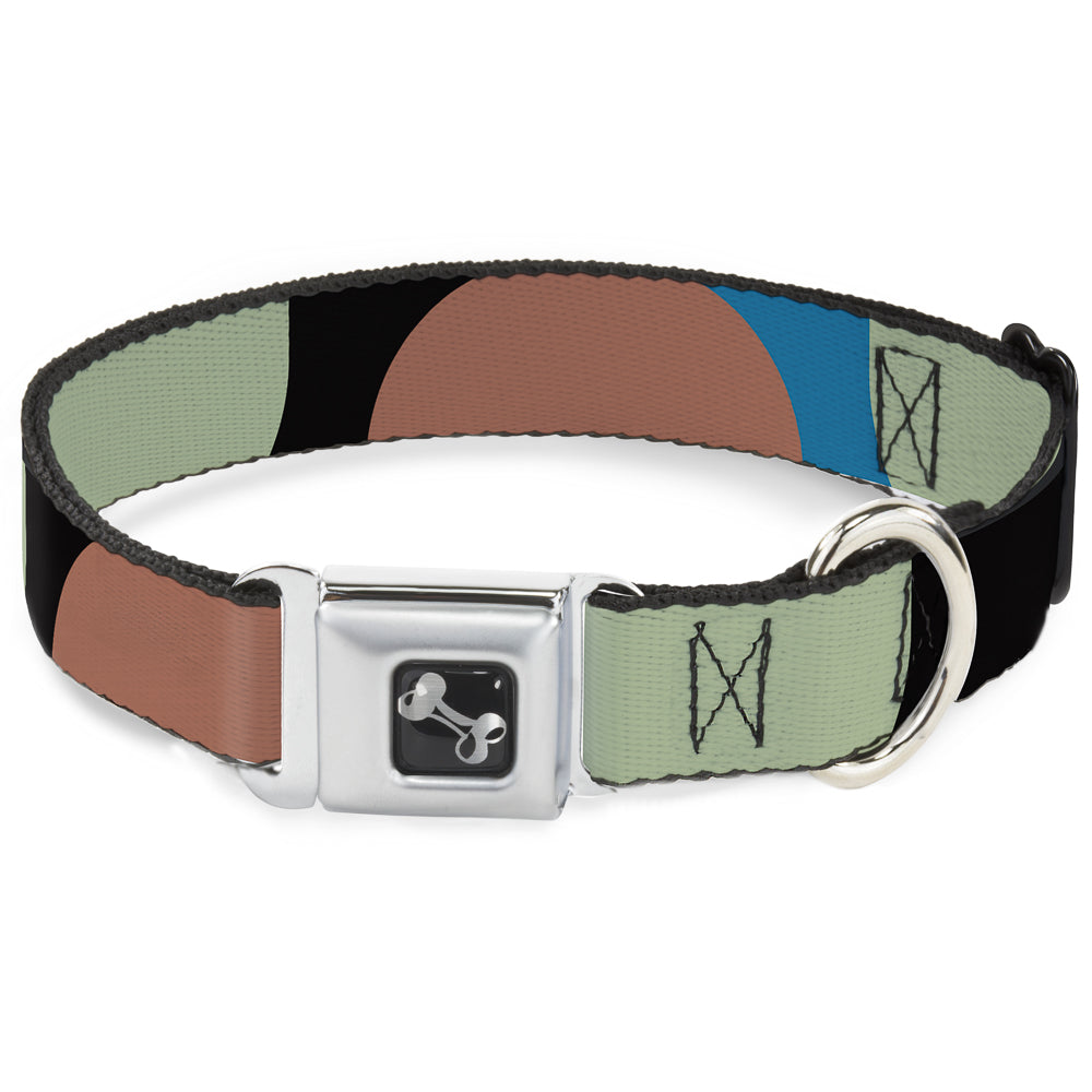 Dog Bone Seatbelt Buckle Collar - Polka Dots CLOSE-UP Black/Blue/Sage/Brown Seatbelt Buckle Collars Buckle-Down