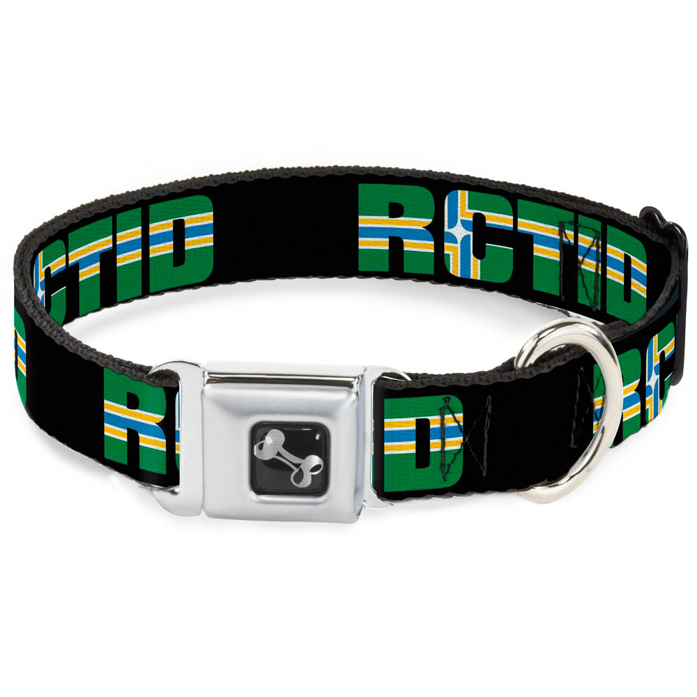Dog Bone Seatbelt Buckle Collar - RCTID Black/Portland Flag Seatbelt Buckle Collars Buckle-Down