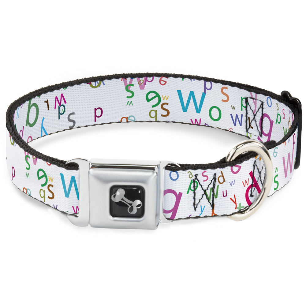 Dog Bone Seatbelt Buckle Collar - Stargazer White/Multi Color Seatbelt Buckle Collars Buckle-Down